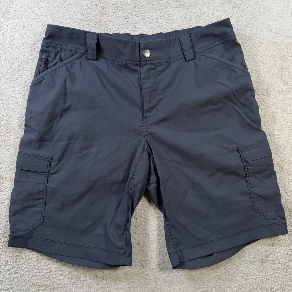 Duluth Trading Shorts Womens 10 Navy Dry on the Fly Cargo Nylon Stretch Hiking